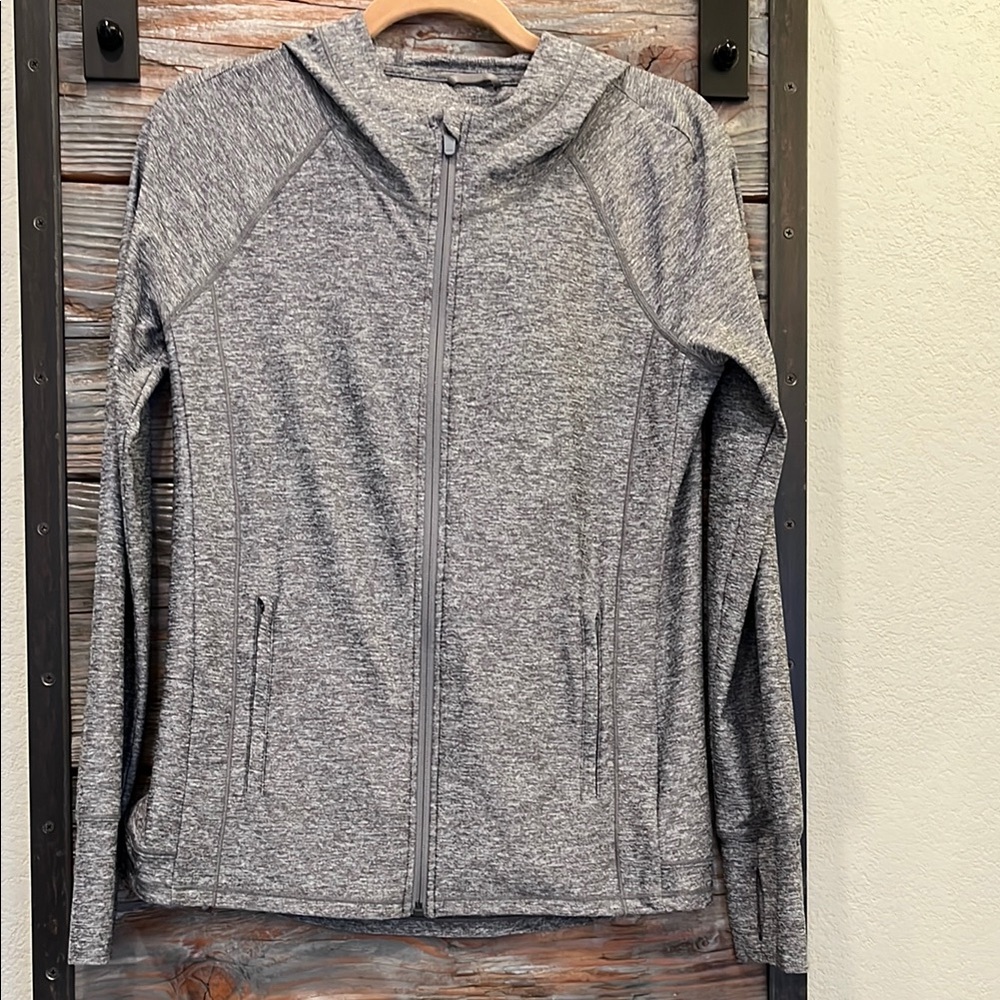 Women's Heather Gray Zip-Up Hoodie